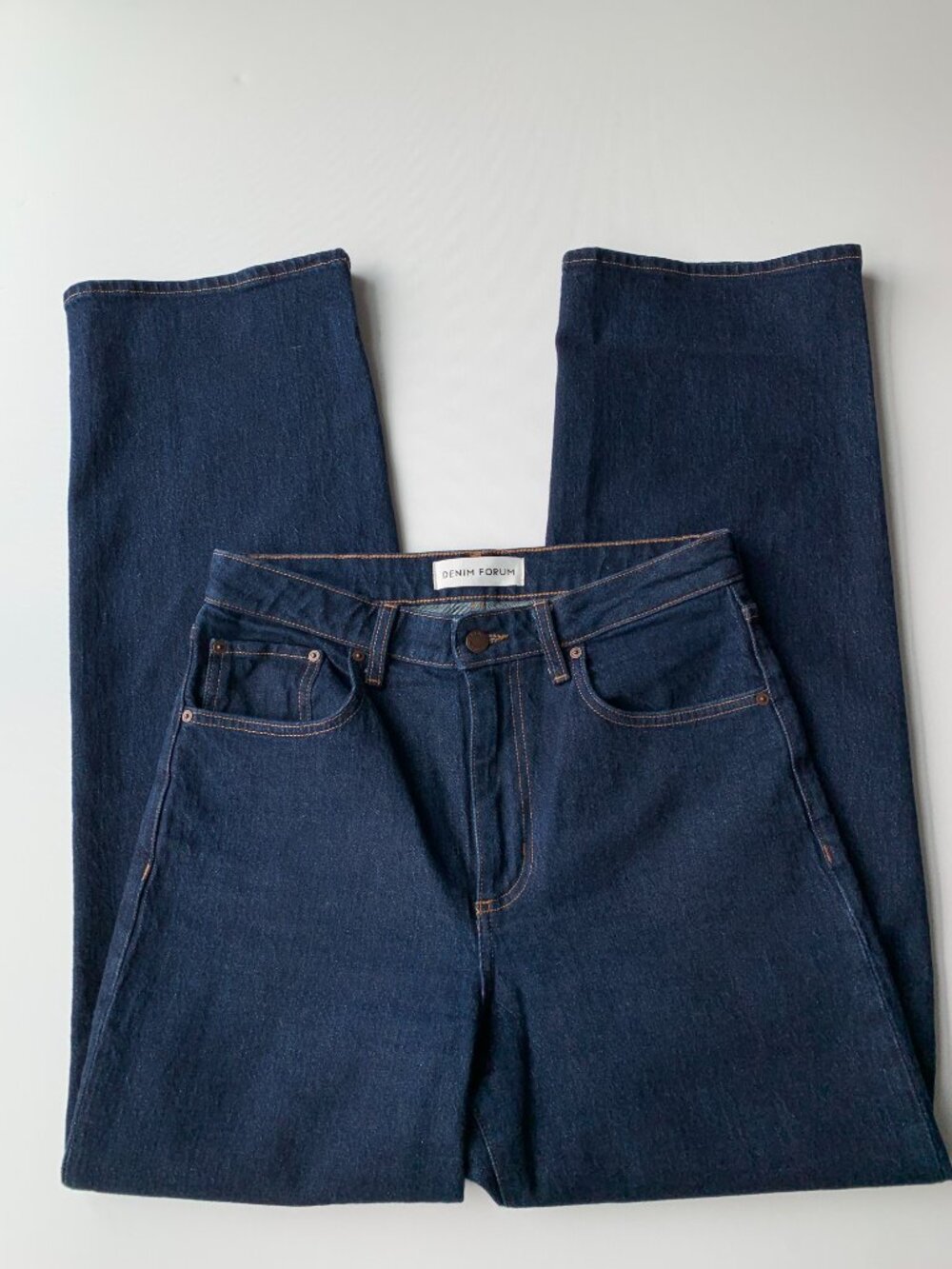 DENIM FORUM HIGH RISE WIDE LEG JEAN WOMEN'S SIZE 29 INDIGO BLUE - Picture 10 of 12